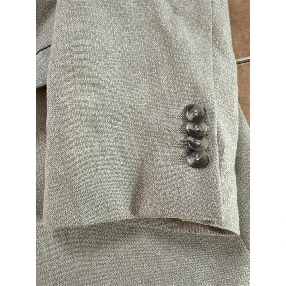 Pronto Moda Super 140's Merino Wool Sand Brown Lana Lux Blazer Sz 48L‎ Jacket